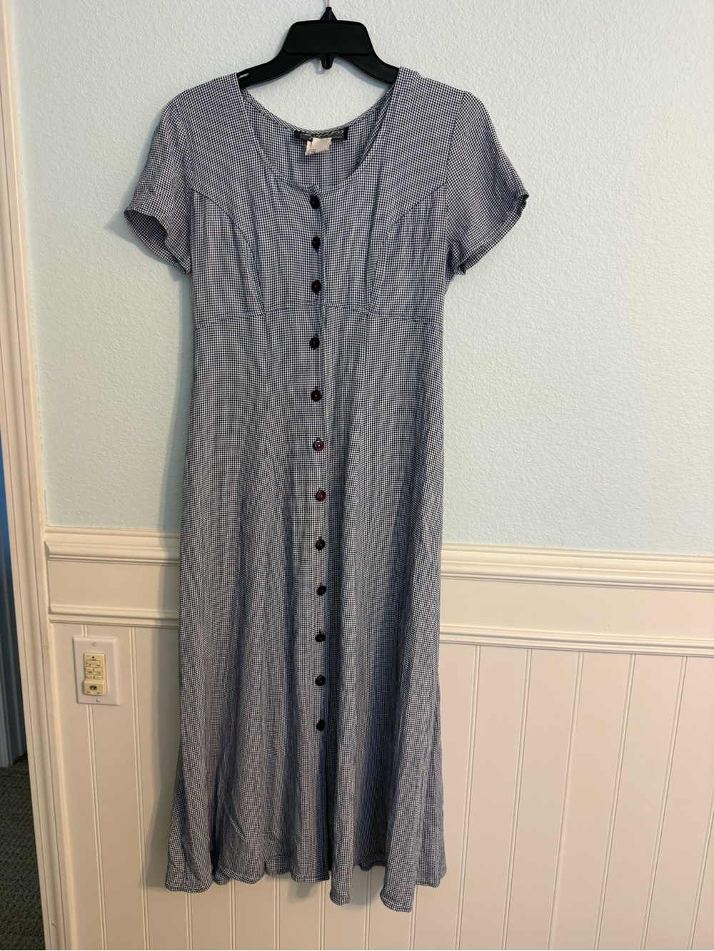 All That Jazz Light Blue Button-Front Maxi Dress
